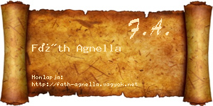 Fáth Agnella névjegykártya